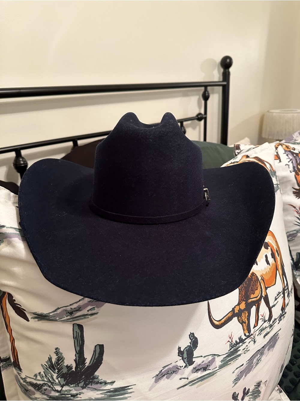Classic Navy Felt Cowboy Hat - Women's Western Style